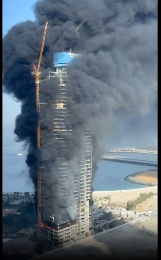 دبي قبل قليل...قصف إيراني عنيف